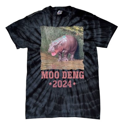 Moo Deng 2024 Moo Deng Moo Deng Cute Baby Hippo Tie-Dye T-Shirt