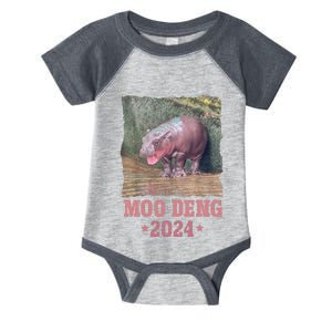 Moo Deng 2024 Moo Deng Moo Deng Cute Baby Hippo Infant Baby Jersey Bodysuit