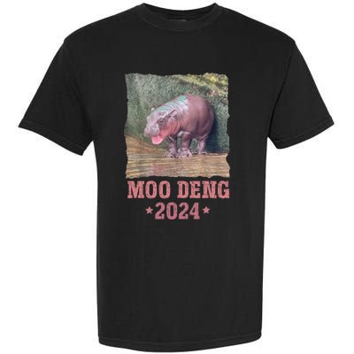 Moo Deng 2024 Moo Deng Moo Deng Cute Baby Hippo Garment-Dyed Heavyweight T-Shirt