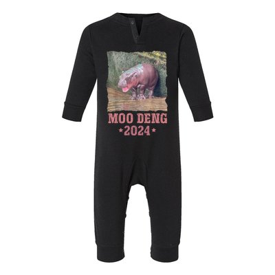 Moo Deng 2024 Moo Deng Moo Deng Cute Baby Hippo Infant Fleece One Piece