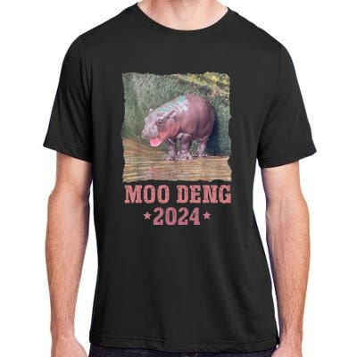 Moo Deng 2024 Moo Deng Moo Deng Cute Baby Hippo Adult ChromaSoft Performance T-Shirt