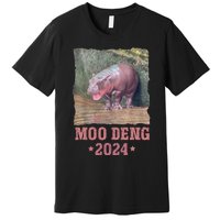 Moo Deng 2024 Moo Deng Moo Deng Cute Baby Hippo Premium T-Shirt