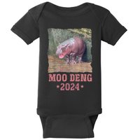 Moo Deng 2024 Moo Deng Moo Deng Cute Baby Hippo Baby Bodysuit