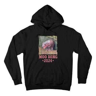 Moo Deng 2024 Moo Deng Moo Deng Cute Baby Hippo Tall Hoodie