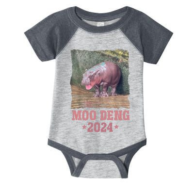 Moo Deng 2024 Moo Deng Moo Deng Cute Baby Hippo Infant Baby Jersey Bodysuit