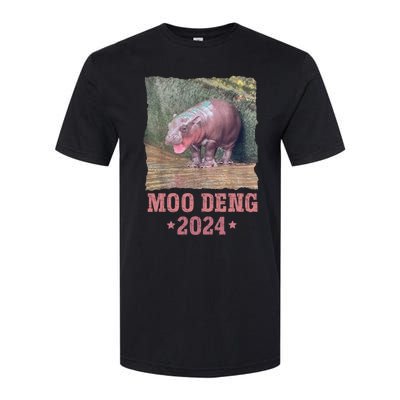 Moo Deng 2024 Moo Deng Moo Deng Cute Baby Hippo Softstyle CVC T-Shirt