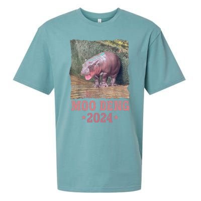 Moo Deng 2024 Moo Deng Moo Deng Cute Baby Hippo Sueded Cloud Jersey T-Shirt