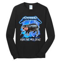 Moo Deng 2024 Moo Deng Moo Deng Cute Baby Hippo Tall Long Sleeve T-Shirt