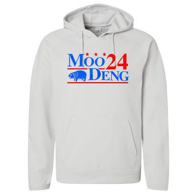 Moo Deng 2024 Moo Deng Vote Election Performance Fleece Hoodie