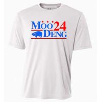 Moo Deng 2024 Moo Deng Vote Election Cooling Performance Crew T-Shirt