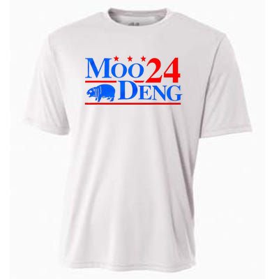 Moo Deng 2024 Moo Deng Vote Election Cooling Performance Crew T-Shirt