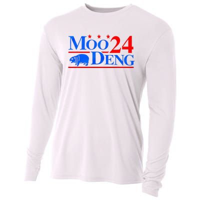 Moo Deng 2024 Moo Deng Vote Election Cooling Performance Long Sleeve Crew