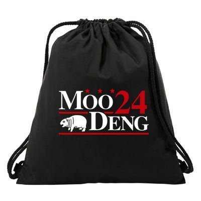 Moo Deng 2024 Cute Pygmy Hippopotamus Hippo Drawstring Bag