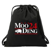 Moo Deng 2024 Cute Pygmy Hippopotamus Hippo Drawstring Bag