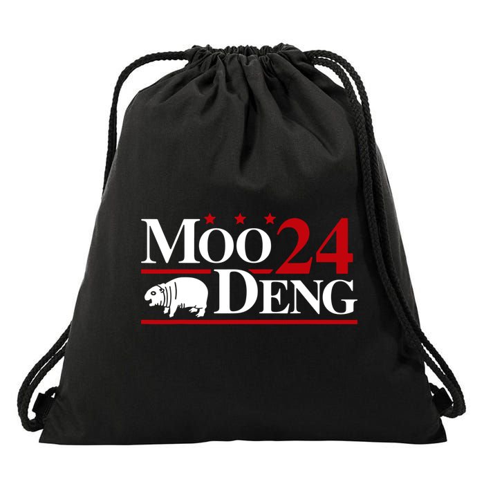 Moo Deng 2024 Cute Pygmy Hippopotamus Hippo Drawstring Bag