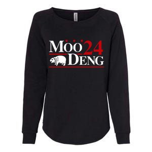 Moo Deng 2024 Cute Pygmy Hippopotamus Hippo Womens California Wash Sweatshirt