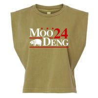 Moo Deng 2024 Cute Pygmy Hippopotamus Hippo Garment-Dyed Women's Muscle Tee