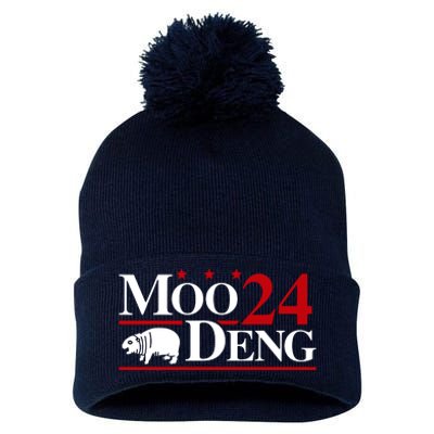 Moo Deng 2024 Cute Pygmy Hippopotamus Hippo Pom Pom 12in Knit Beanie