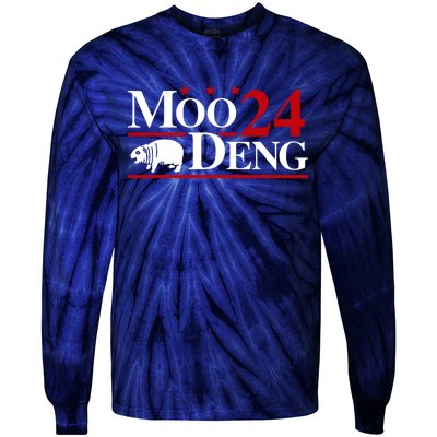 Moo Deng 2024 Cute Pygmy Hippopotamus Hippo Tie-Dye Long Sleeve Shirt