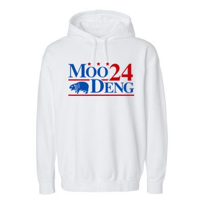 Moo Deng 2024 Cute Pygmy Hippopotamus Hippo Garment-Dyed Fleece Hoodie