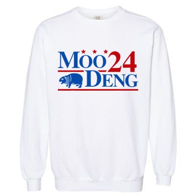 Moo Deng 2024 Cute Pygmy Hippopotamus Hippo Garment-Dyed Sweatshirt