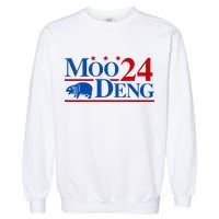Moo Deng 2024 Cute Pygmy Hippopotamus Hippo Garment-Dyed Sweatshirt