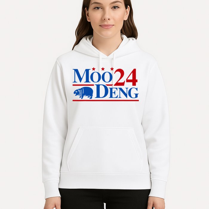 Moo Deng 2024 Cute Pygmy Hippopotamus Hippo Hoodie