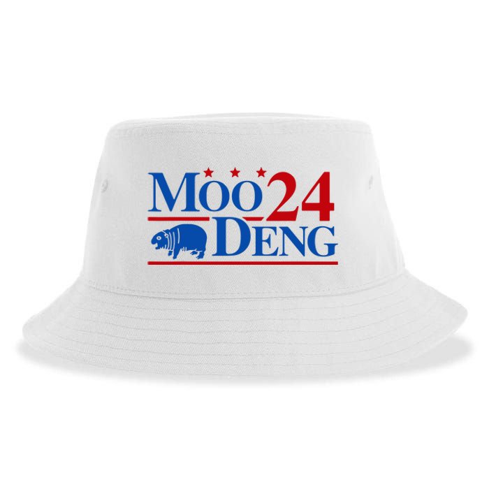 Moo Deng 2024 Cute Pygmy Hippopotamus Hippo Sustainable Bucket Hat