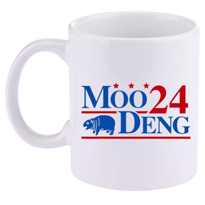 Moo Deng 2024 Cute Pygmy Hippopotamus Hippo 11oz C Handle Ceramic Mug