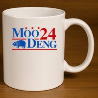 Moo Deng 2024 Cute Pygmy Hippopotamus Hippo 11oz C Handle Ceramic Mug