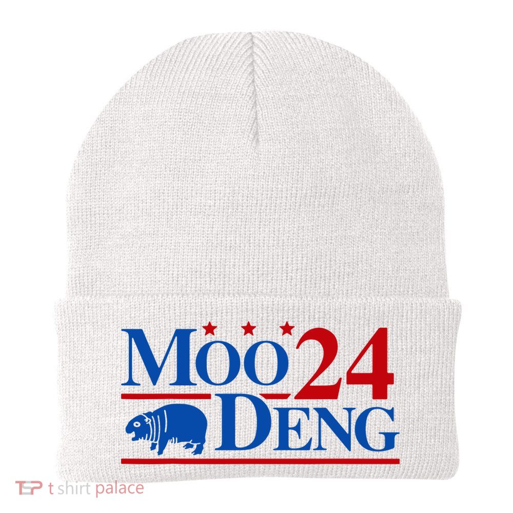 Moo Deng 2024 Cute Pygmy Hippopotamus Hippo Knit Cap Winter Beanie
