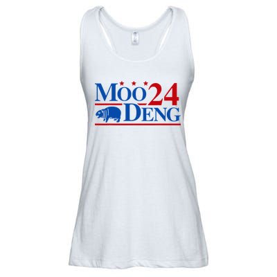 Moo Deng 2024 Cute Pygmy Hippopotamus Hippo Ladies Essential Flowy Tank