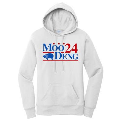 Moo Deng 2024 Cute Pygmy Hippopotamus Hippo Women's Pullover Hoodie