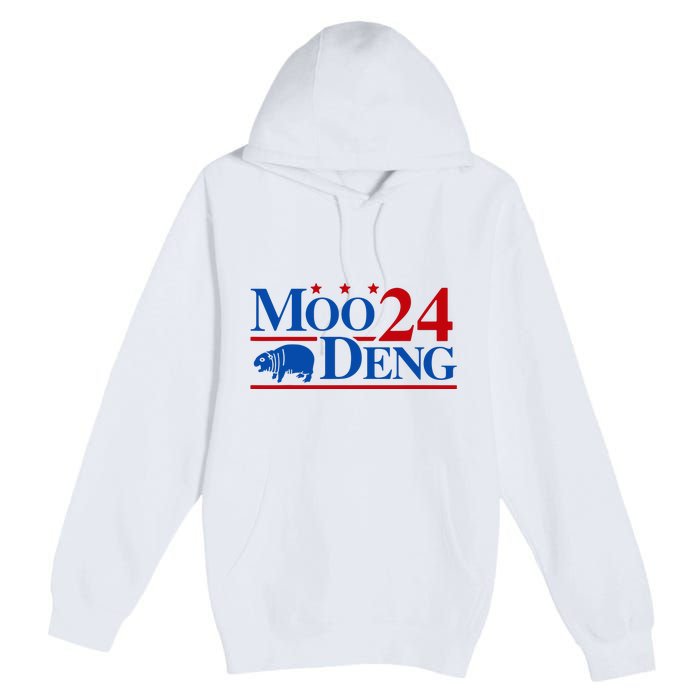 Moo Deng 2024 Cute Pygmy Hippopotamus Hippo Premium Pullover Hoodie