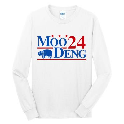 Moo Deng 2024 Cute Pygmy Hippopotamus Hippo Tall Long Sleeve T-Shirt