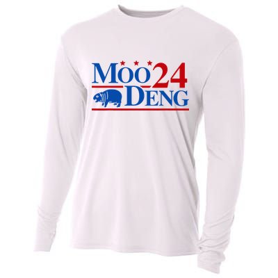 Moo Deng 2024 Cute Pygmy Hippopotamus Hippo Cooling Performance Long Sleeve Crew