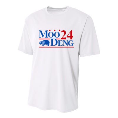 Moo Deng 2024 Cute Pygmy Hippopotamus Hippo Youth Performance Sprint T-Shirt