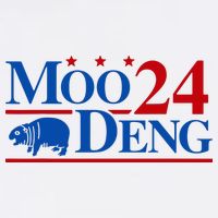 Moo Deng 2024 Cute Pygmy Hippopotamus Hippo Poster