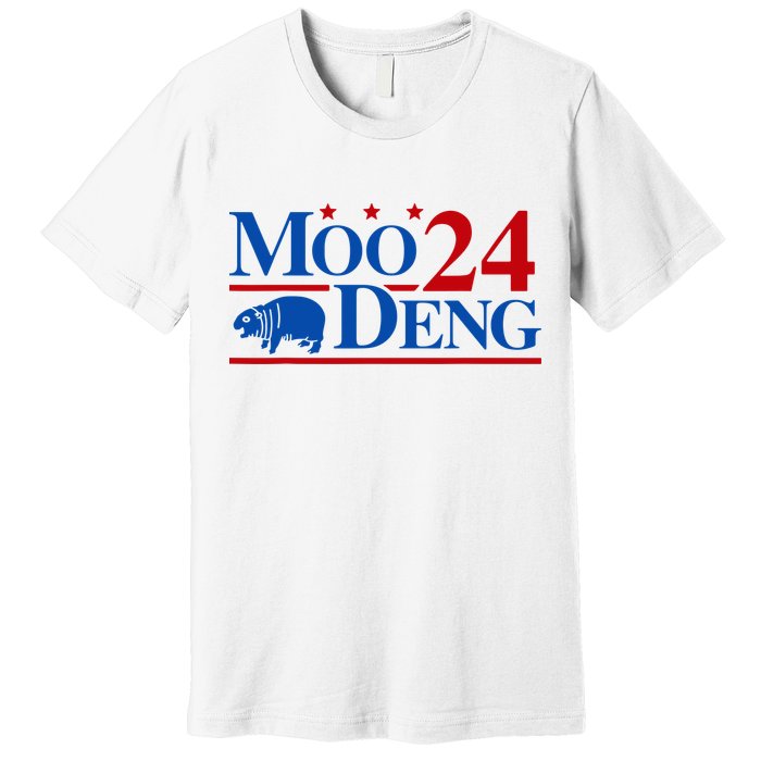 Moo Deng 2024 Cute Pygmy Hippopotamus Hippo Premium T-Shirt