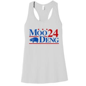 Moo Deng 2024 Cute Pygmy Hippopotamus Hippo Women's Racerback Tank