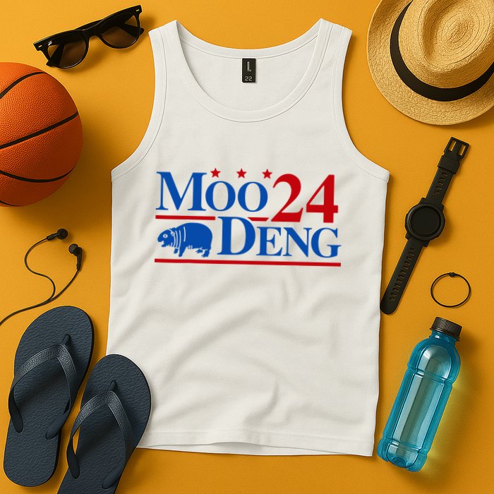 Moo Deng 2024 Cute Pygmy Hippopotamus Hippo Tank Top