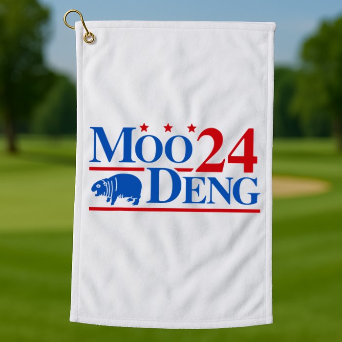 Moo Deng 2024 Cute Pygmy Hippopotamus Hippo Golf Towel