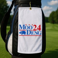 Moo Deng 2024 Cute Pygmy Hippopotamus Hippo Golf Towel