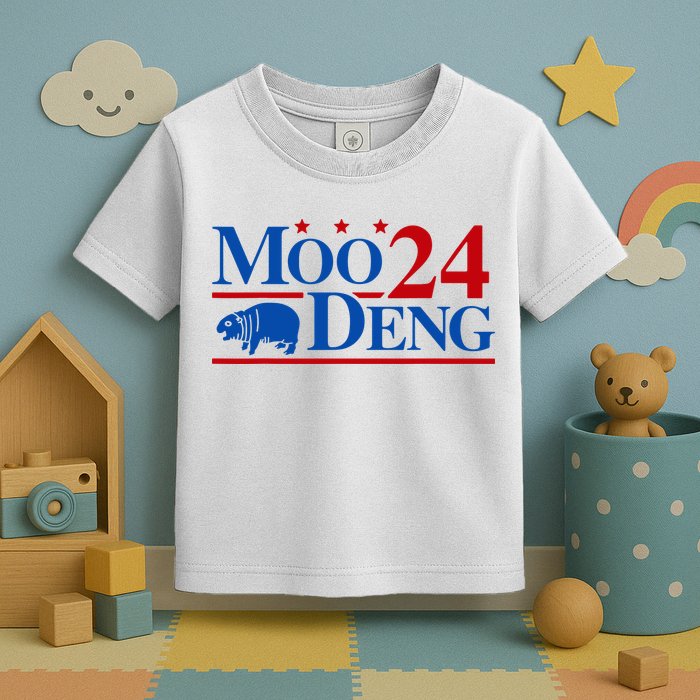 Moo Deng 2024 Cute Pygmy Hippopotamus Hippo Toddler T-Shirt