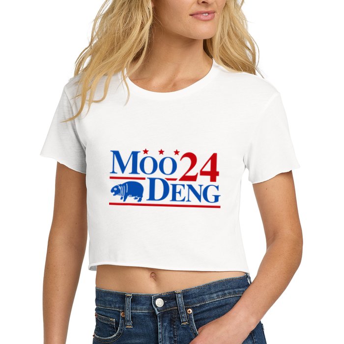 Moo Deng 2024 Cute Pygmy Hippopotamus Hippo Crop Top