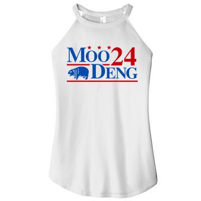 Moo Deng 2024 Cute Pygmy Hippopotamus Hippo Women's Perfect Tri Rocker Tank