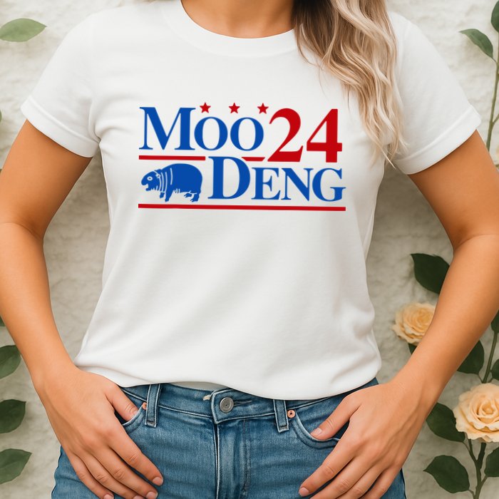 Moo Deng 2024 Cute Pygmy Hippopotamus Hippo Womens T-Shirt