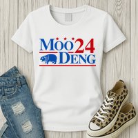 Moo Deng 2024 Cute Pygmy Hippopotamus Hippo Womens T-Shirt
