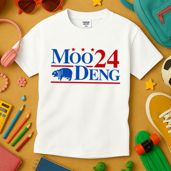 Moo Deng 2024 Cute Pygmy Hippopotamus Hippo Kids T-Shirt