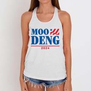 Moo Deng 2024 Women's Knotted Racerback Tank